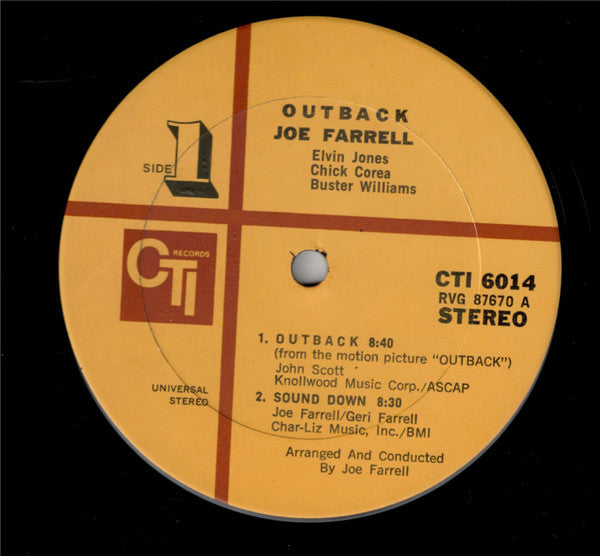 Joe Farrell - Outback - LP