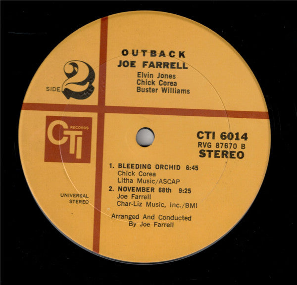 Joe Farrell - Outback - LP