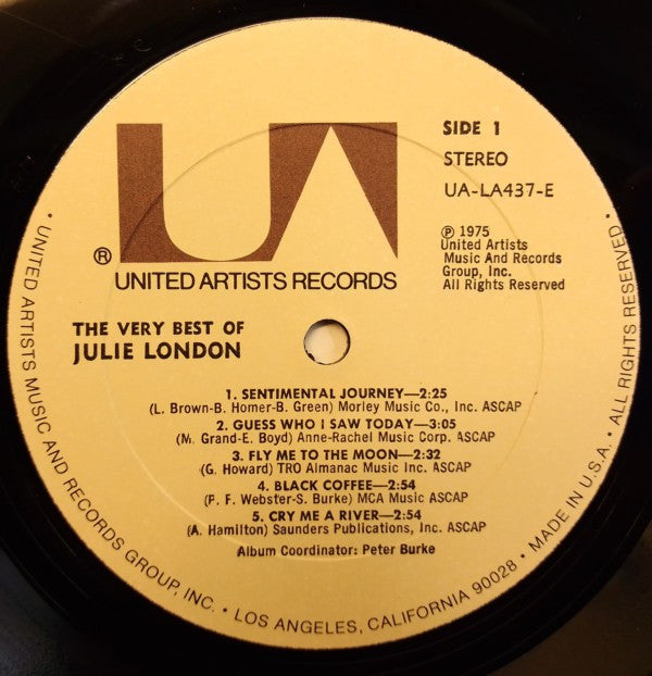 Julie London - The Very Best Of Julie London - LP