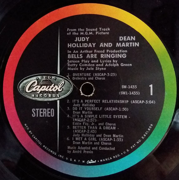 Judy Holliday And Dean Martin - Bells Are Ringing - LP
