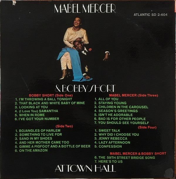 Mabel Mercer & Bobby Short - Mabel Mercer & Bobby Short At Town Hall - LP