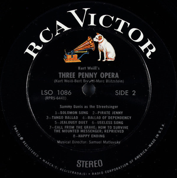 Bertolt Brecht / Kurt Weill / Sammy Davis Jr. - Three Penny Opera (An Original Soundtrack Recording) - LP