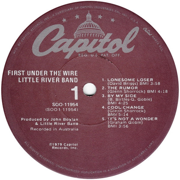 Little River Band - First Under The Wire - LP