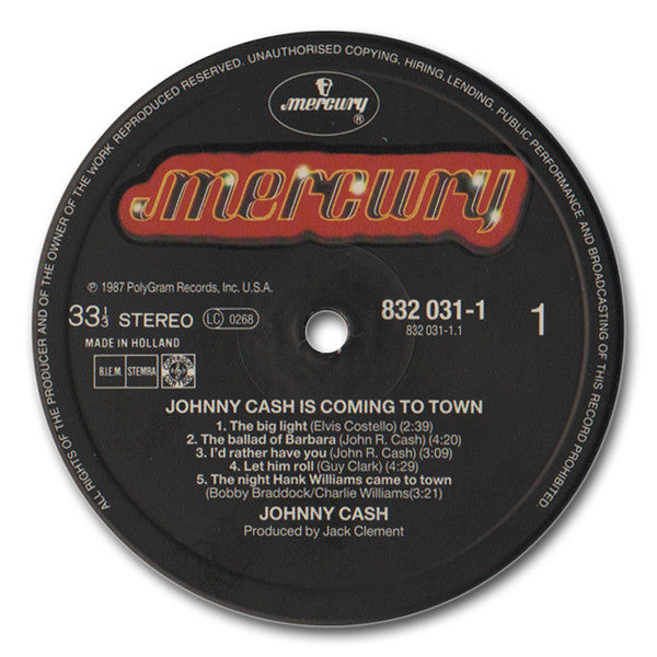 Johnny Cash - Johnny Cash Is Coming To Town - LP