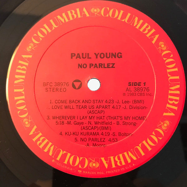 Paul Young - No Parlez - LP