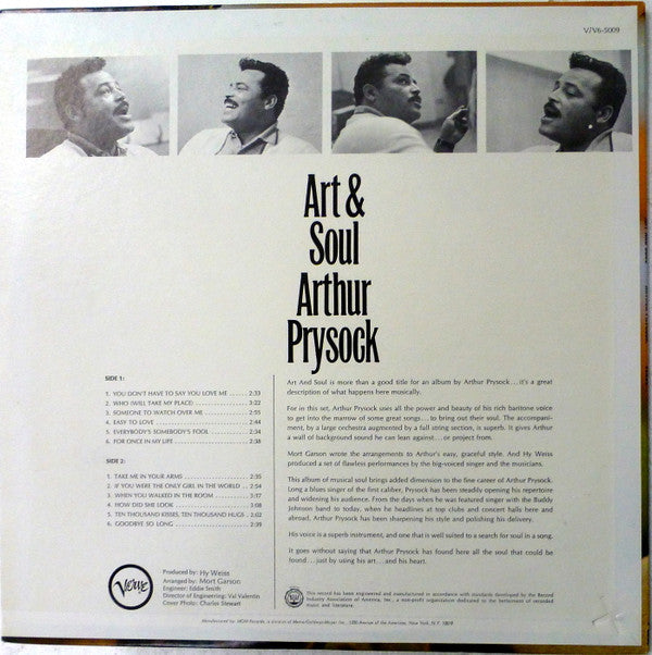 Arthur Prysock - Art & Soul - LP