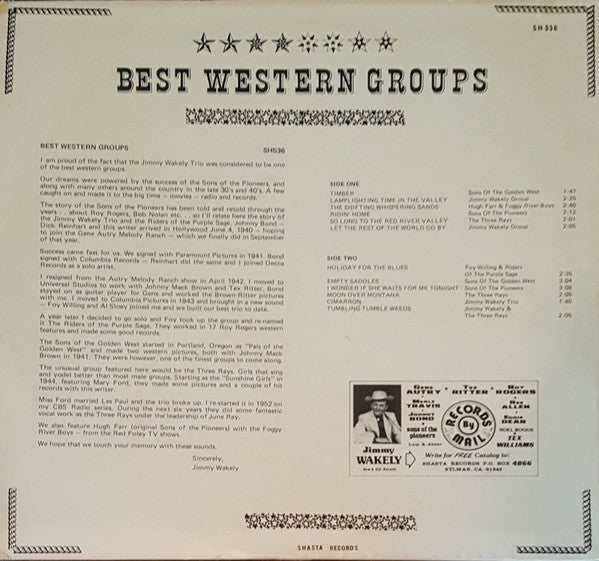 Various - Best Western Groups - LP