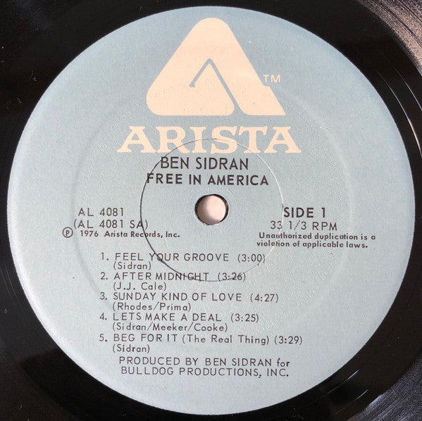 Ben Sidran - Free In America - LP