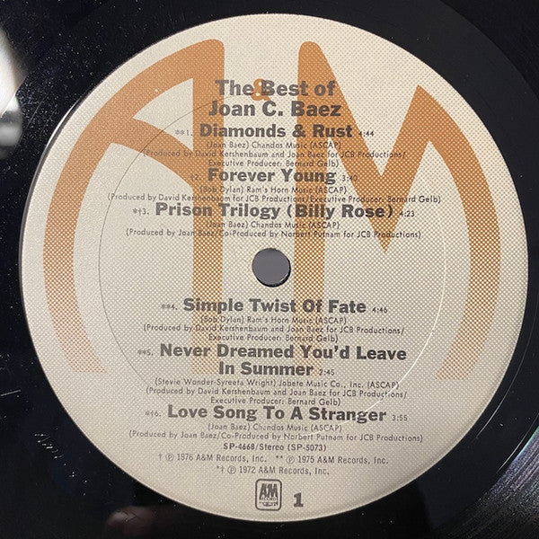 Joan C. Baez* - The Best Of Joan C. Baez - LP