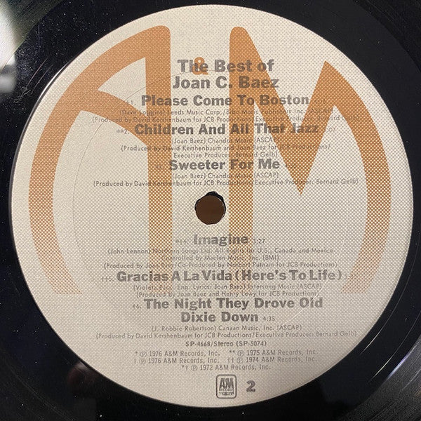 Joan C. Baez* - The Best Of Joan C. Baez - LP