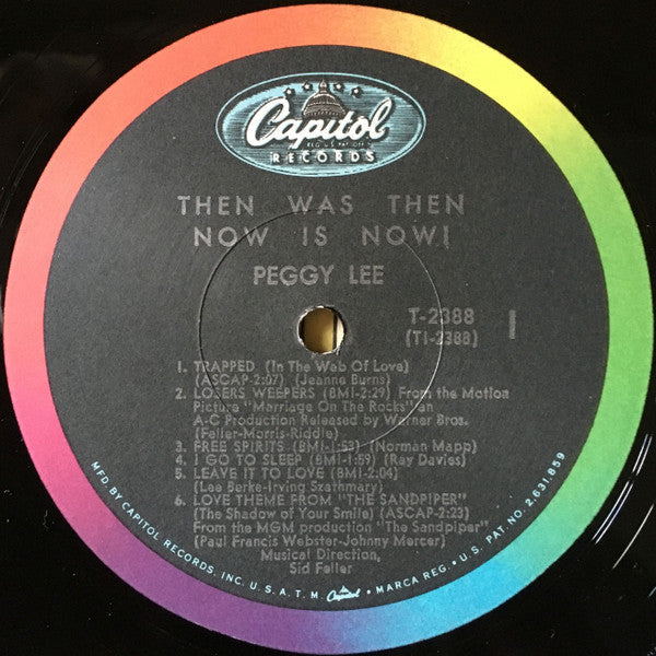 Peggy Lee - Then Was Then And Now Is Now - LP