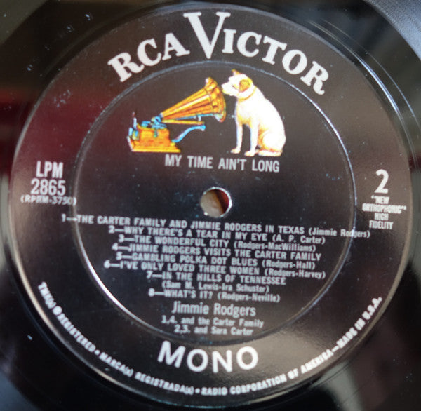 Jimmie Rodgers - My Time Ain't Long - LP