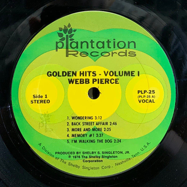 Webb Pierce - Golden Hits Volume 1 - LP