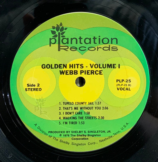 Webb Pierce - Golden Hits Volume 1 - LP