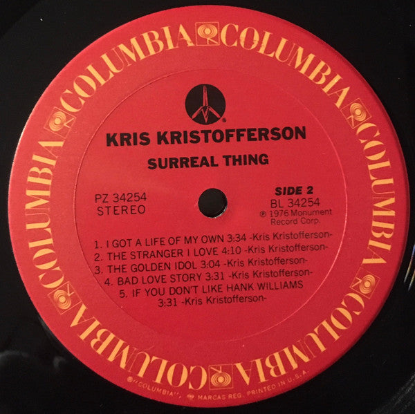 Kris Kristofferson - Surreal Thing - LP