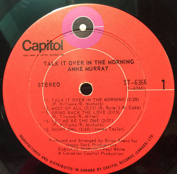 Anne Murray - Talk It Over In The Morning - LP