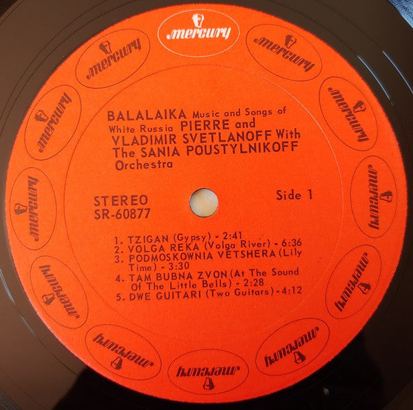 Pierre And Vladimir Svetlanoff* With The Sania Poustylnikoff Orchestra - Balalaika - Music And Songs Of White Russia - LP