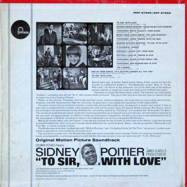 Various - To Sir, With Love Original Motion Picture Soundtrack - LP