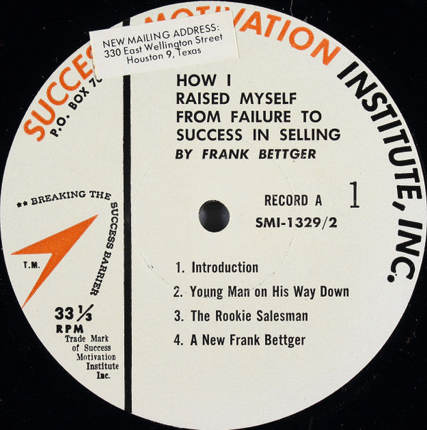 Frank Bettger - How I Raised Myself From Failure To Success In Selling - LP