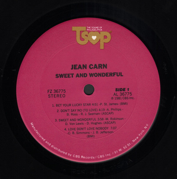 Jean Carn - Sweet And Wonderful - LP