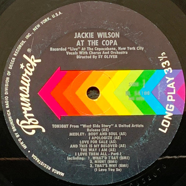 Jackie Wilson - Jackie Wilson At The Copa - LP