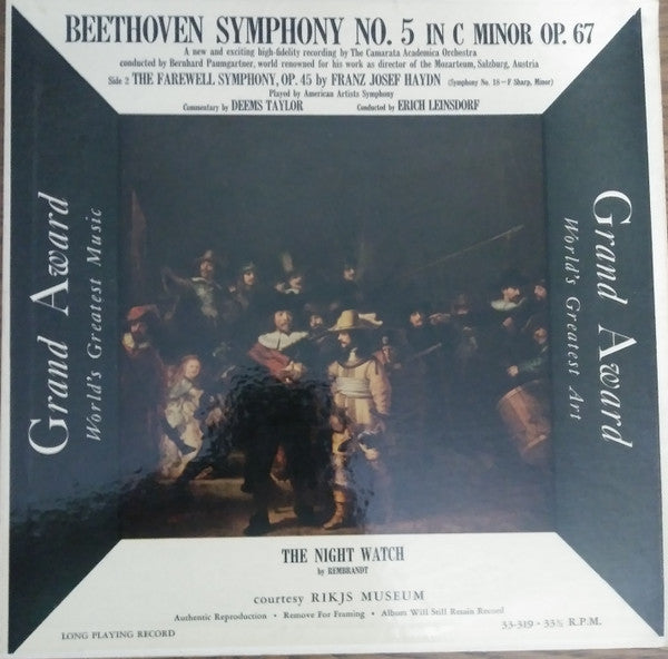 The Camerata Academica Orchestra*, American Artists Symphony* - Beethoven Symphony No. 5 In C Minor Op. 67 / The Farewell Symphony, Op. 45 By Franz Josef Haydn - LP
