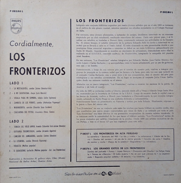Los Fronterizos - Cordialmente, Los Fronterizos - LP