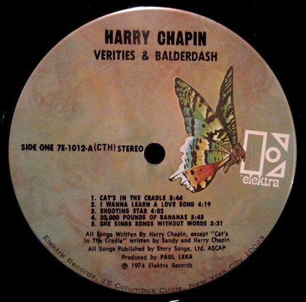 Harry Chapin - Verities & Balderdash - LP