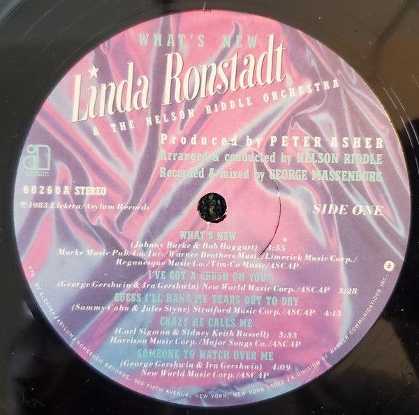 Linda Ronstadt & The Nelson Riddle Orchestra* - What's New - LP
