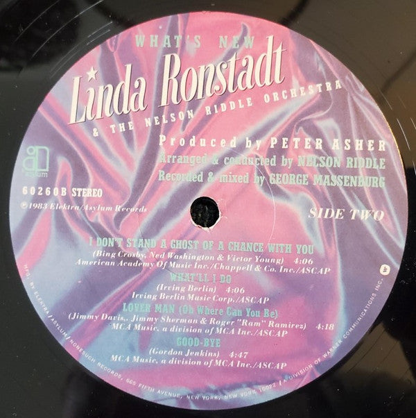 Linda Ronstadt & The Nelson Riddle Orchestra* - What's New - LP