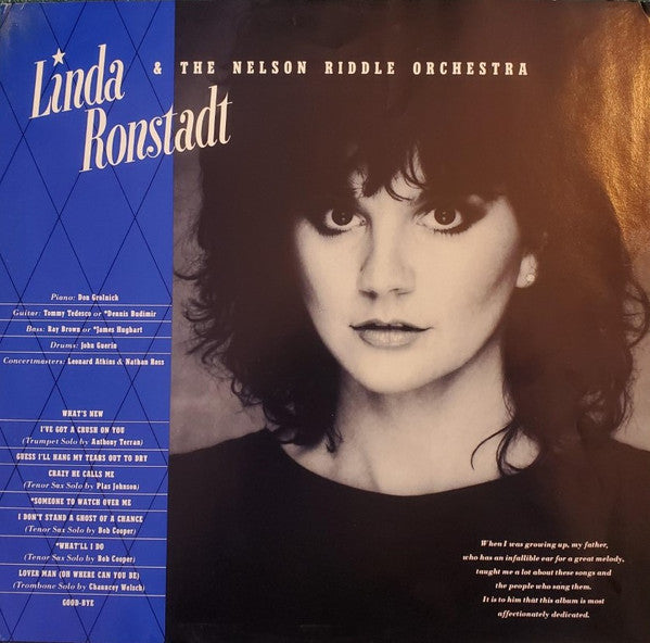 Linda Ronstadt & The Nelson Riddle Orchestra* - What's New - LP