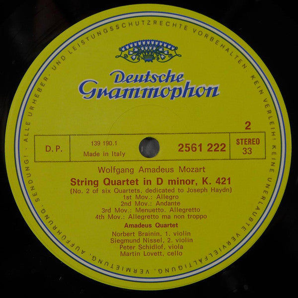 Mozart*, Amadeus-Quartett - Die Großen Streichquartette - LP