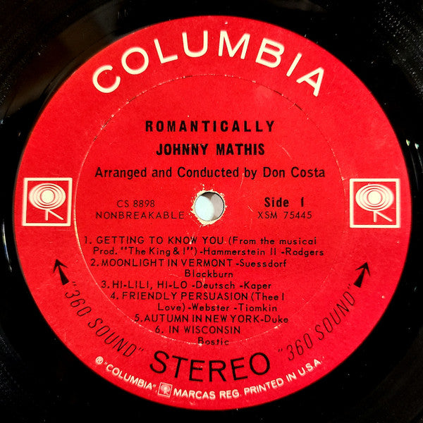 Johnny Mathis - Romantically - LP