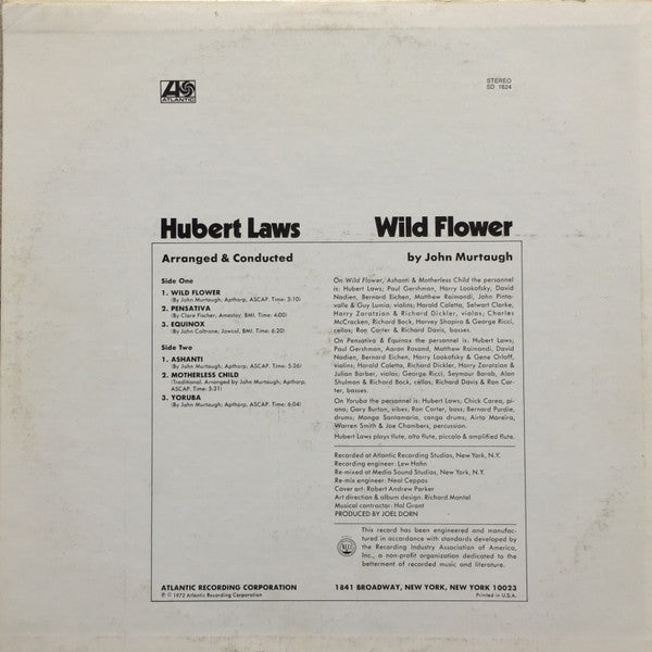 Hubert Laws - Wild Flower - LP