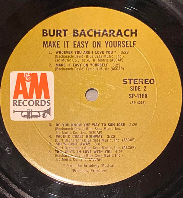 Burt Bacharach - Make It Easy On Yourself - LP
