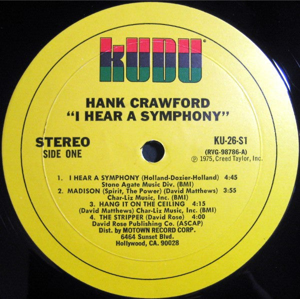 Hank Crawford - I Hear A Symphony - LP