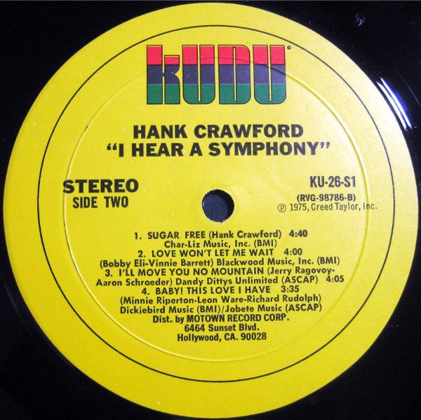 Hank Crawford - I Hear A Symphony - LP