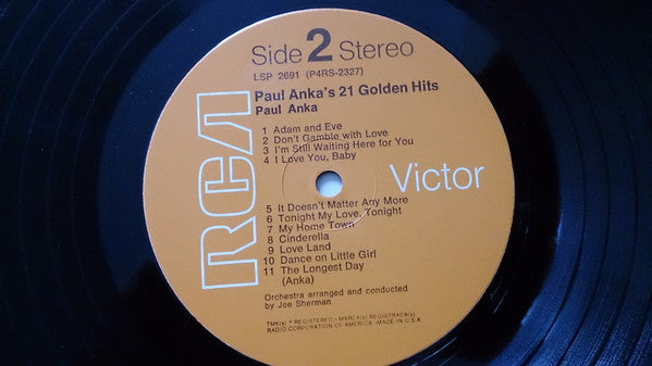 Paul Anka - Paul Anka's 21 Golden Hits - LP