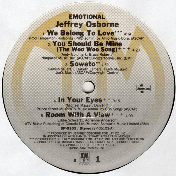 Jeffrey Osborne - Emotional - LP
