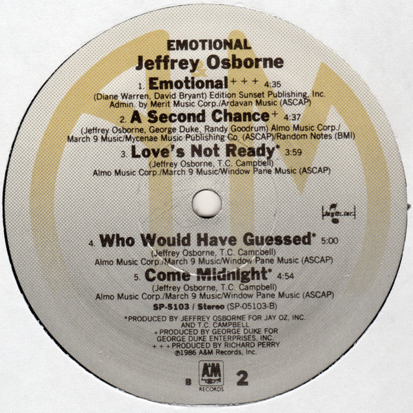Jeffrey Osborne - Emotional - LP