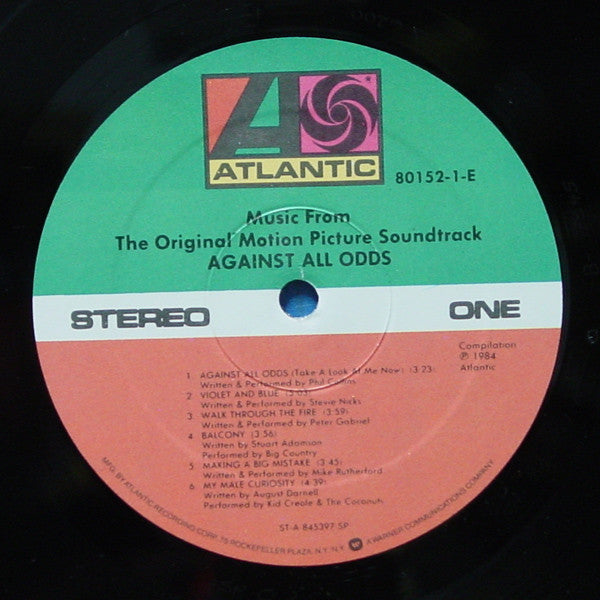 Various - Against All Odds (Music From The Original Motion Picture Soundtrack) - LP