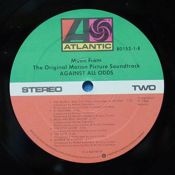 Various - Against All Odds (Music From The Original Motion Picture Soundtrack) - LP