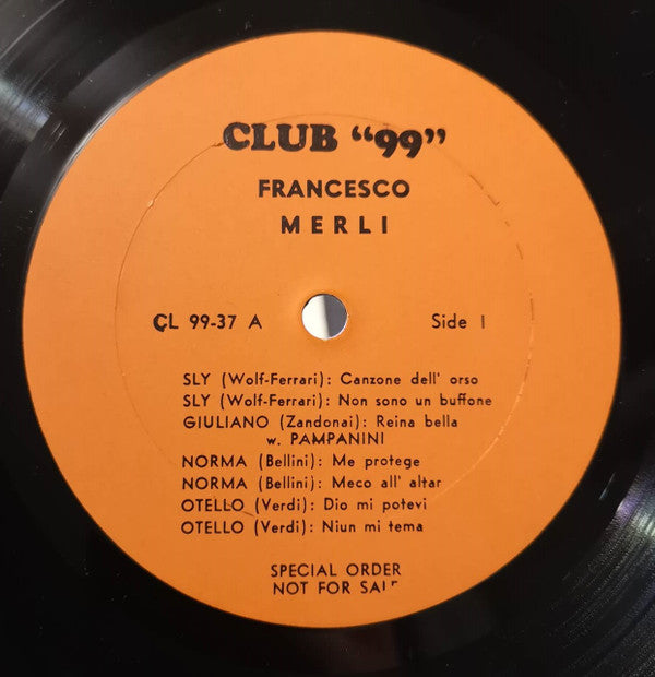 Francesco Merli - Francesco Merli - LP