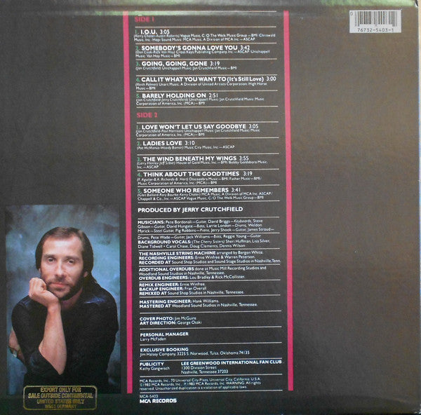 Lee Greenwood - Somebody's Gonna Love You - LP