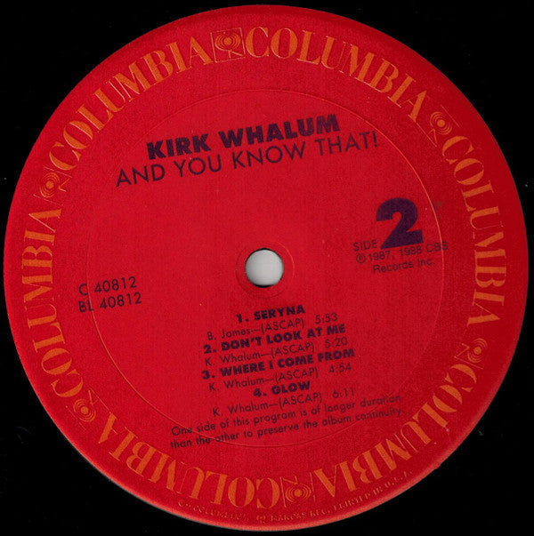 Kirk Whalum - And You Know That!
