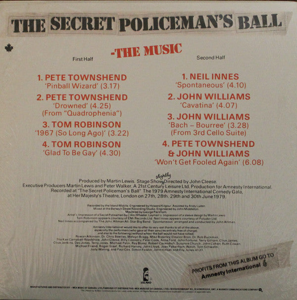 Various - The Secret Policeman's Ball - The Music - LP