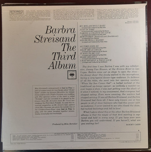 Barbra Streisand - The Third Album - LP