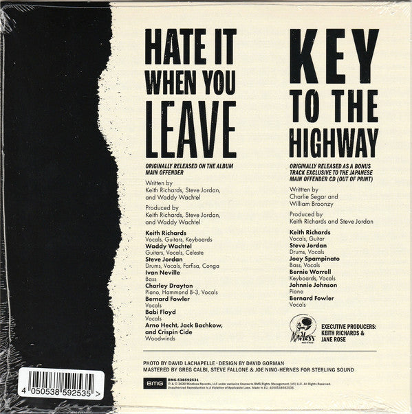 Keith Richards - Hate It When You Leave / Key To The Highway - LP