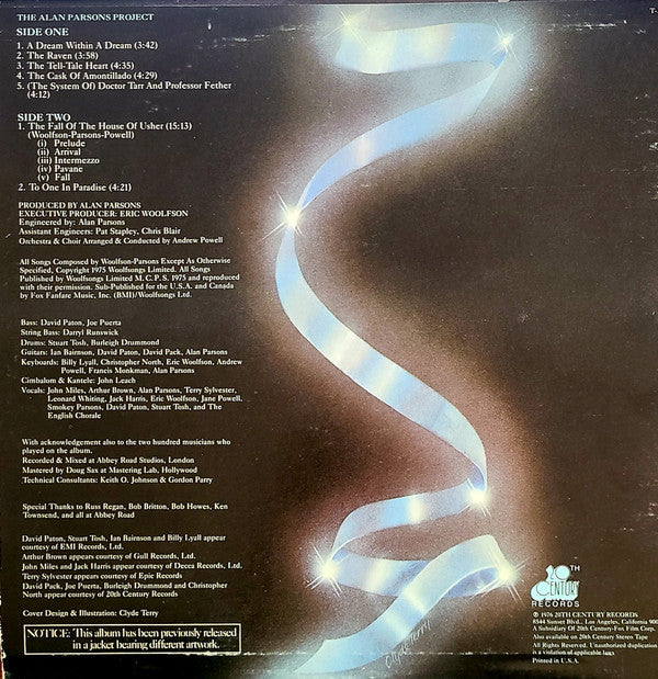 The Alan Parsons Project - Tales Of Mystery And Imagination - LP