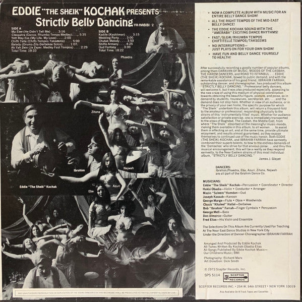 Eddie "The Sheik" Kochak* - Strictly Belly Dancing (Ya Habibi #2) - LP
